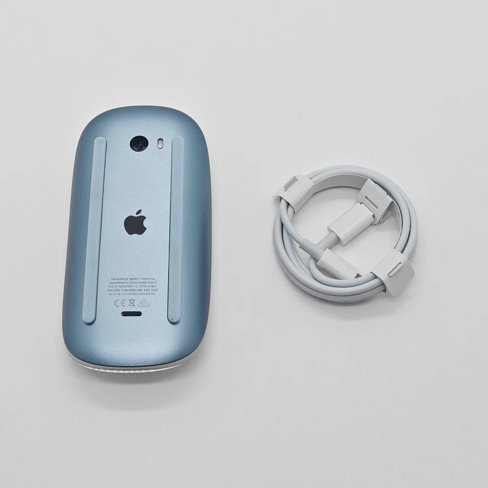 Apple Magic Mouse A1657 Wireless Rechargeable Multi-Touch Surface Bleu