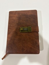 WEMATE Diary with Lock, A5 PU Leather Journal with Lock 240 Pages, Vintage.