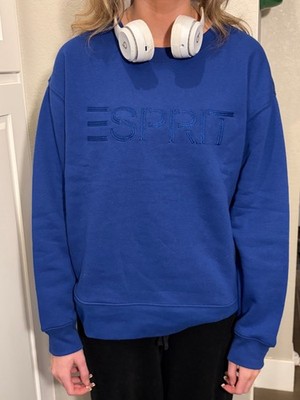 NWT Esprit Women's Logo Vintage Viral 80's Crew Neck 