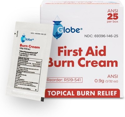 Convenient Unscented Burn Relief Cream Packets - Essential First Aid 25 Count