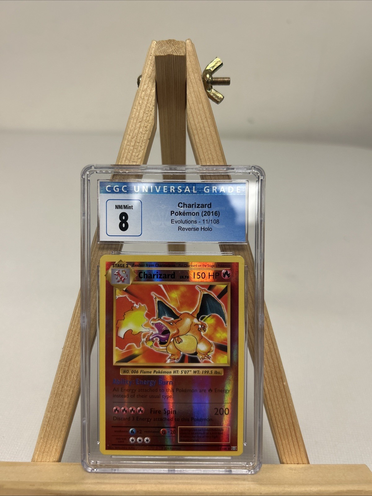CGC 8 Charizard Reverse Holo 11/108 XY Evolutions 2016 NM/Mint Pokemon TCG #11
