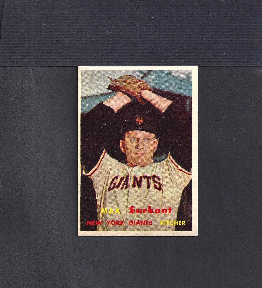 1957 TOPPS #310 MAX SURKONT-1--BV $12--WHITE SOX--NO CREASES--EX/MT/NR/MT++