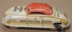 VINTAGE 1950 MARX TIN LITHO WIND UP  NO. 1 SAFE DRIVING SCHOOL TRAINING CAR