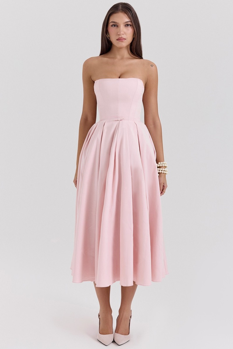 HOUSE OF CB 'Contessa' Parisian Pink Strapless Corset Midi/Size XS-US  2-4/CA5992 | eBay