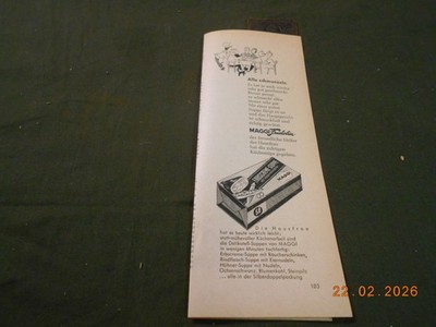 orig. Advertising advertisement Maggi Fridolin pea cream from 1955