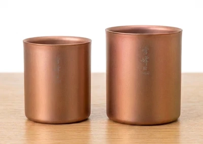Snow Peak Niigata FIELD SUITE SPA Limited Titanium Stacking Mug Set H300 H450 JP - Image 1 of 4