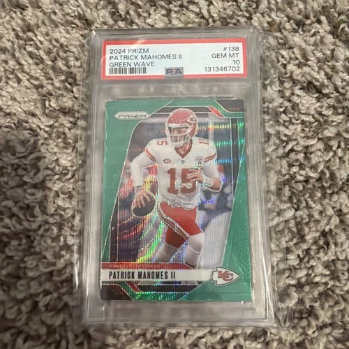 2024 Panini Prizm PATRICK MAHOMES II GREEN WAVE #138 PSA 10 GEM MINT