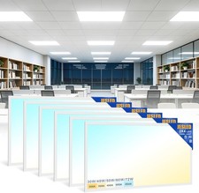 6 Pack 2x4 Led Flat Panel Lights 30-72w 5cct 6500k Office Ceiling Fixture Lights