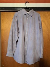 Roundtree Yorke Gold Label Button Up Non-Iron EZ Wash Size 17 1/2 33