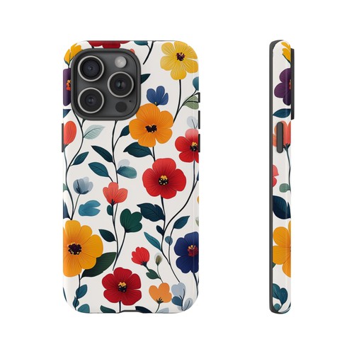 Phone Ink Case for iPhone / Galaxy / Pixel – Minimalist Flower Pattern on White - Picture 63 of 257