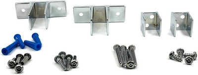 Panel Pack-2 Two Ear Bracket & 2 U Brackets Die Cast Zamac for 7/8 In. Thick Pan
