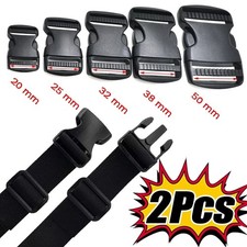 Side Release Buckles Clips for Webbing Strap Squeeze Fasteners Delrin Plastic.