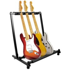Stylish Multi-Guitar Display Rack - Portable Iron Stand for 3 Instruments