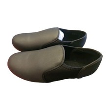 Unisex PU Leather Slip On Tap Shoe Dance Shoes for Women 6.5 Men 5.5