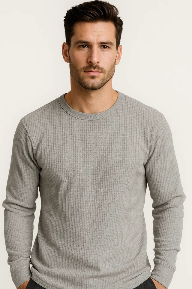 Camisetas térmicas lisas cuello redondo [JOHN SON] peso súper pesado [S~5XL] individuales Foto 2 de 4