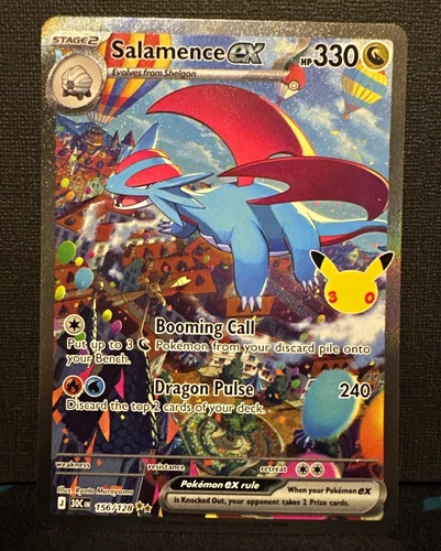 Pokémon TCG Salamence ex 156/128 30th Celebrations SIR PSA 10 Contender