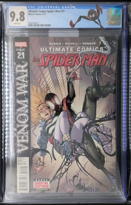 Ultimate Comics Spider-Man #21 CGC 9.8 Low Census Custom Miles Morales Label ️