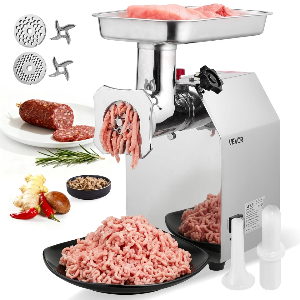 VEVOR Kommerzieller Elektrischer Fleischwolf 4,2kg/Min Wurstmaschine Küche