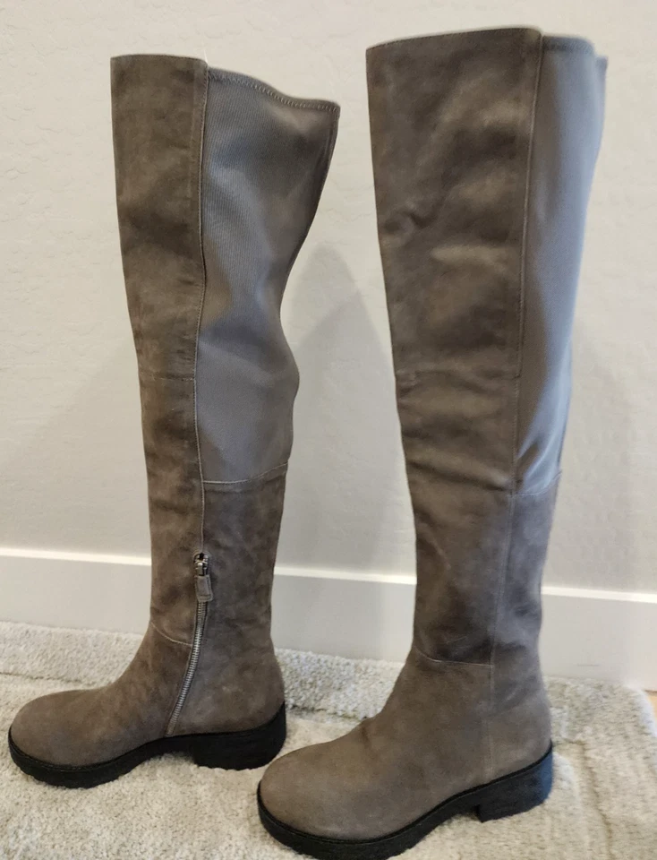 Eileen Fisher all Stretch Suede Boots in Gray Size 8 - Image 3 of 4