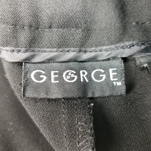 George Women's Skirt Size 10 Black Modest Career Wear Side Zip Poly - Picture 3 of 4