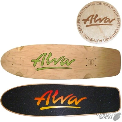 ALVA "1978 Lost Model" Pool Skateboard Deck 8.5" x 30" Old Skool GREEN + Grip - Image 1 of 3