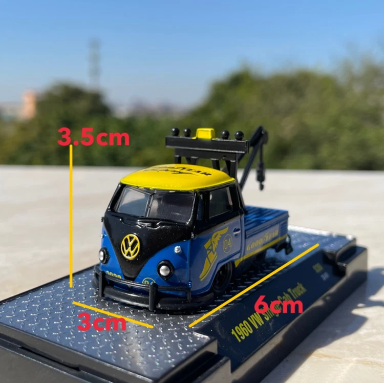 M2 Machines 1/64 Scale 1960 VW Single Cab Truck Good Year Alloy Model Car Gift - Image 2 of 4