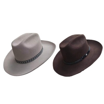 Western Cowboy Hat Wide Brimmed Fedoras Hat for Boyfriend Hat Wide Brimmed