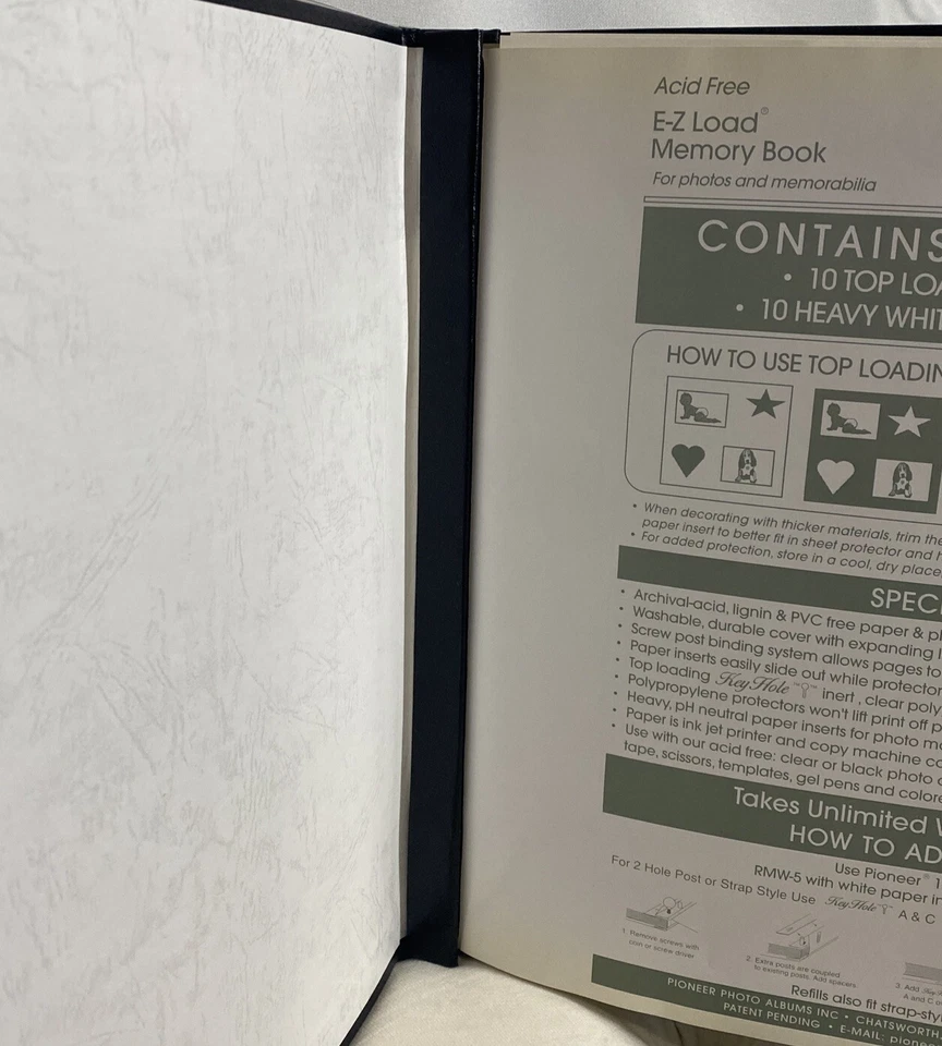 Pioneer Black Scrapbook Album 12”x 12” Top Load Pages Family Photo Memories New - Image 4 of 4