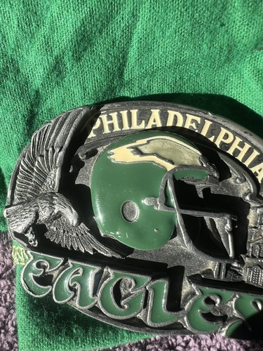 1987 Philadelphia Eagles limited edition belt buckle 9,602 of 10,000 by Siskiyou - Picture 2 of 12