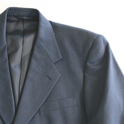 Mens 43R 44R 36x30 Navy Blue Nailshead 100% Wool Mens Jacket Pants Suit - Picture 15 of 24
