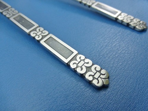 4 Community MADRID Black Soup Spoons 6-7/8" - Stainless Oneida - UnK - Picture 3 of 6