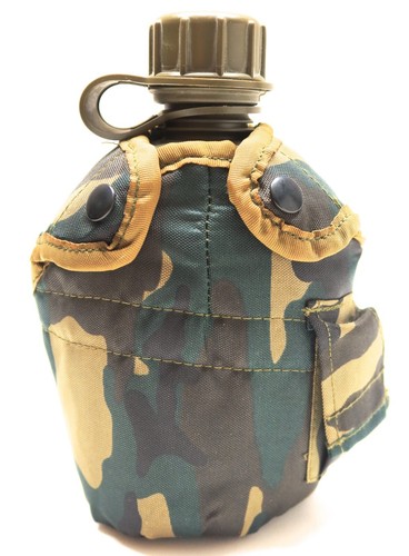 HTP 1980 US Military Heavy Duty Plastic Bottle Olive Canteen & Camouflage Pouch - Picture 5 of 8