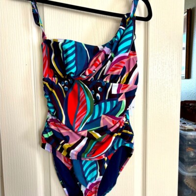 BLEU ROD BE At TIE six one piece bathing suit. Right strap is removable.