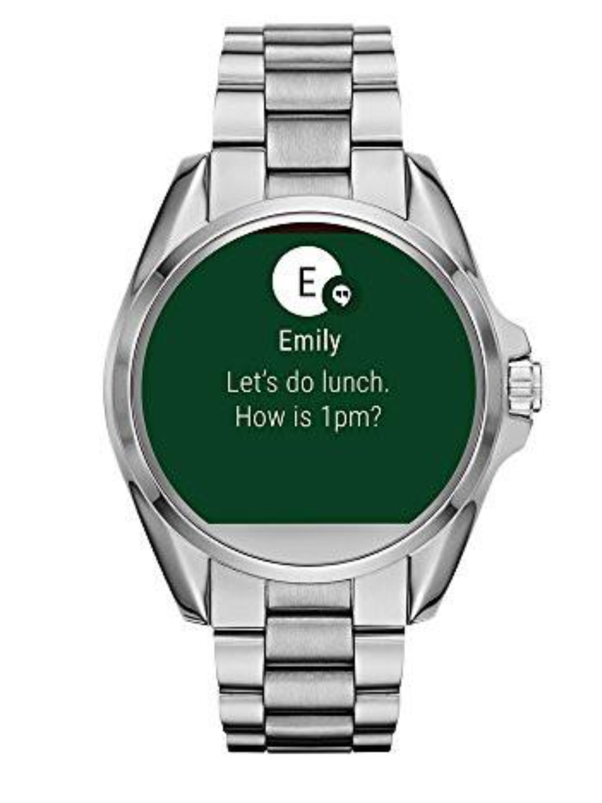 michael kors access unisex 45mm silvertone bradshaw touchscreen smart watch