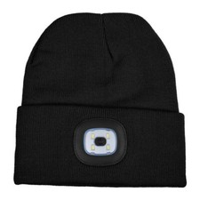 Image of Unisex LED Beanie Hat With USB Rechargeable Battery 5 Hour High Powered Light UK