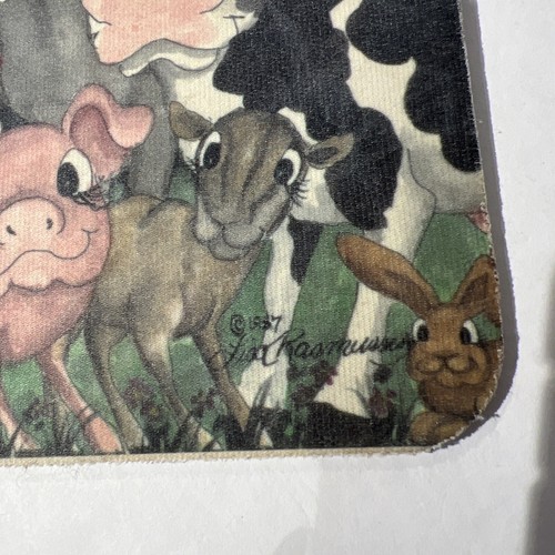 LISA RASMUSSEN computer mouse pad SIP OF SEATTLE COWS non-slip 9-1/2 x 7-1/2 IN - 第 4/5 張圖片