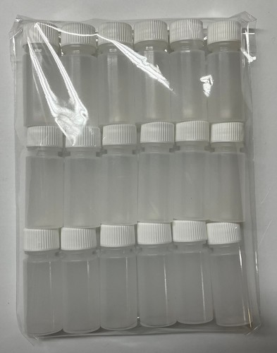 1/4 oz Natural (Semi-Translucent) Plastic Cylinder Round Bottle with Ribbed Cap - Picture 3 of 3