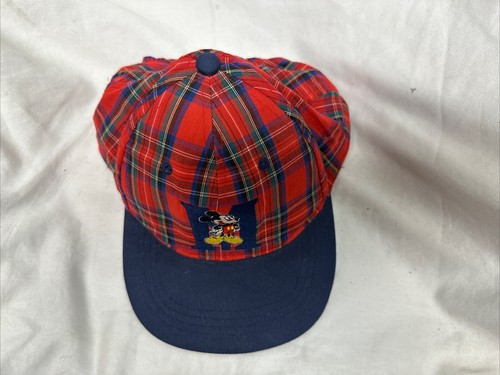 Vintage Mickey Mouse Disney Plaid For Kids Stuff SnapBack Fresh Caps Hat - Picture 3 of 11