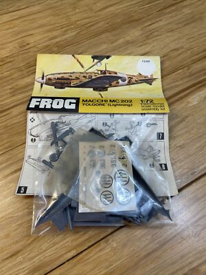 Vintage Frog Models MAcchi MC202 Airplane Model Kit 1/72 New Old Stock KG JD