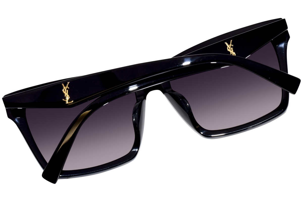 SAINT LAURENT 長方形フレムサンクラス SLM104 001 Buy Saint Laurent SLM104 001 Black/Gray Gradient Rectangle