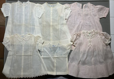 Infant Gowns Handmade Philippines Lot Vintage Delicate Scallop Edge Cotton