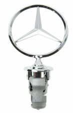 New Genuine Mercedes Front Hood Grille Chrome Star Emblem Logo Sign 124880008667