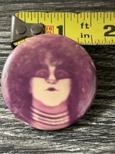 KISS BUTTON Pin Badge The Elder Eric Carr Fox 1 3/4" Vintage Kiss Aucoin Era