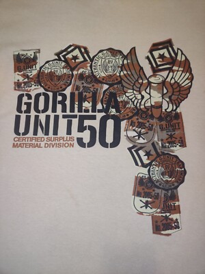 G Unit Shirt Large 2000s Rap Tee 50 Cent Hip Hop Y2K Gorilla