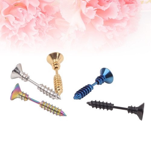 5 Pcs Anti-allergic Earrings Men and Women Piercing Cross Screws - 第 12/12 張圖片