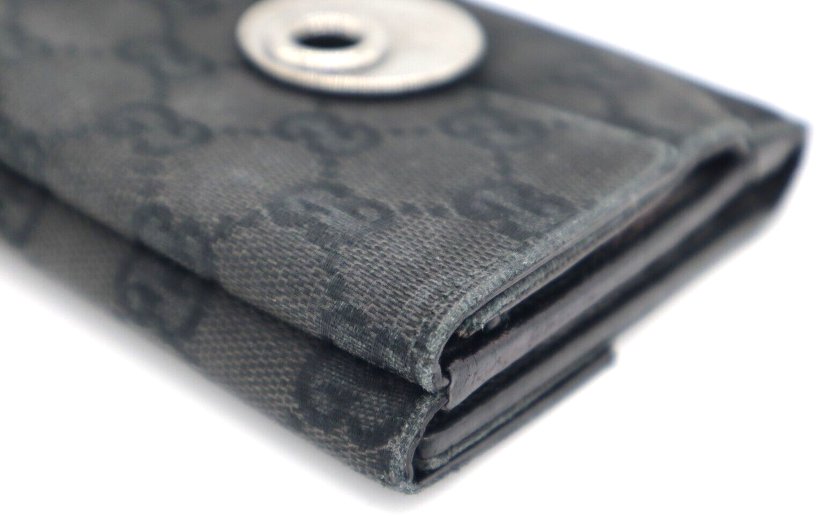 GUCCI Eclipse GG Canvas Bifold Wallet ① Gucci Eclipse GG Canvas Leather Wallet – LuxUness