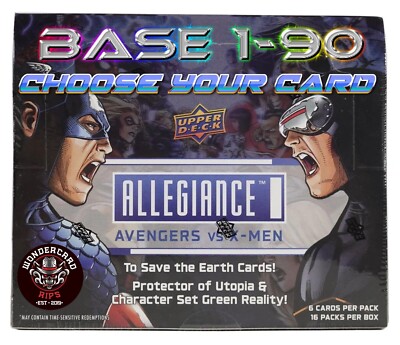 2023 UD Marvel Allegiance AVENGERS vs X-MEN - Base #1-90 - Choose Your Card 