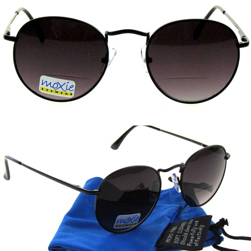 BIFOCAL SUNGLASSES w/CASE COOL! ROUND METAL 60'S moXie SPRING HINGES 1.50~2.75 - Picture 20 of 24
