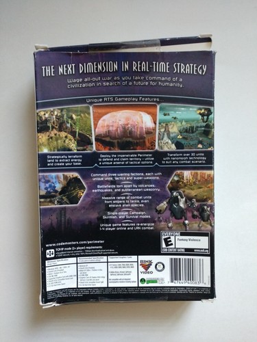 PC Game Perimeter 2004 DVD-ROM Big Box 3D SCI-FI RTS Robots War Future Alien - Picture 4 of 6