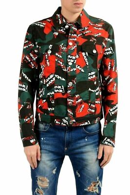 Versace Versus Men's Multi-Color Button Up Jean Jacket US S IT 48